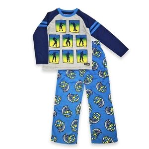 Boys Fortnite Sleepwear Blue and Gray Pajama Set - Size 10/12